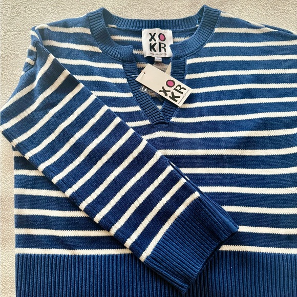 Kerri Rosenthal new Blue Striped Sweater - Picture 2 of 5